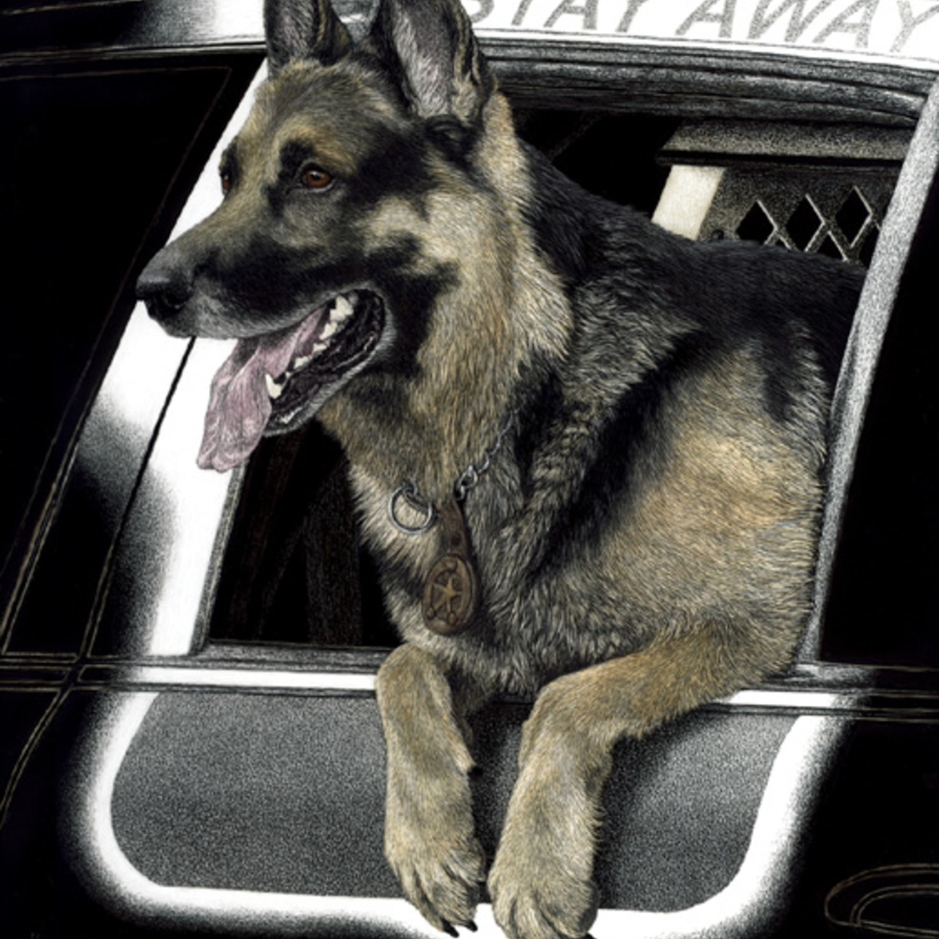 K9 Ronin, German Shepherd - Print on Metal