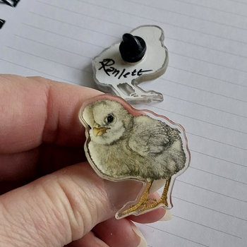 "Tough Chick" - 1.5" Acrylic Pin