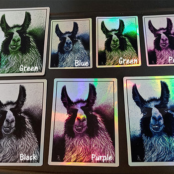 Llama Holographic Sticker