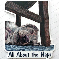 "All About the Naps" - Sleeping Lab - 3" Sticker
