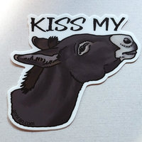 "Kiss My ..." - Donkey - 3" Sticker