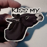"Kiss My ..." - Donkey - 3" Sticker
