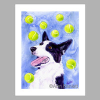 "Magpie's Gold" - Border Collie Note Cards (5) - blank inside, with envelopes
