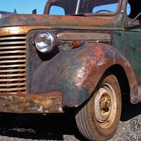 Rusty Vintage Farm Truck - Photo, Print on Metal