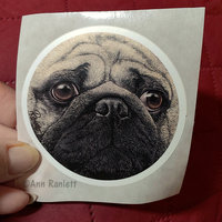 Pug Face - 3" Round Sticker