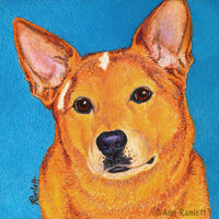 Cattle Dog Earrings - Laminated Paper, French Hooks