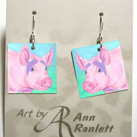pig earrings
