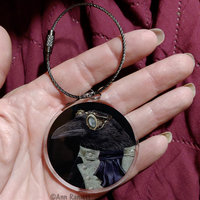 "Steampunk Trickster" - Raven - Key Ring/Charm