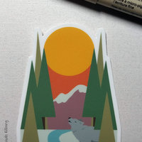 "Woods Kids" - Wolf in the Woods - 3" Sticker