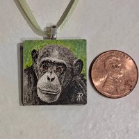 Chimp - 1" Square Original Mini Drawing