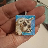Goat - 1" Square Original Mini Drawing