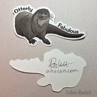 'Otterly Fabulous' 3/5" sticker