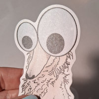 Texture of Googly Eye Borzoi 4" sticker