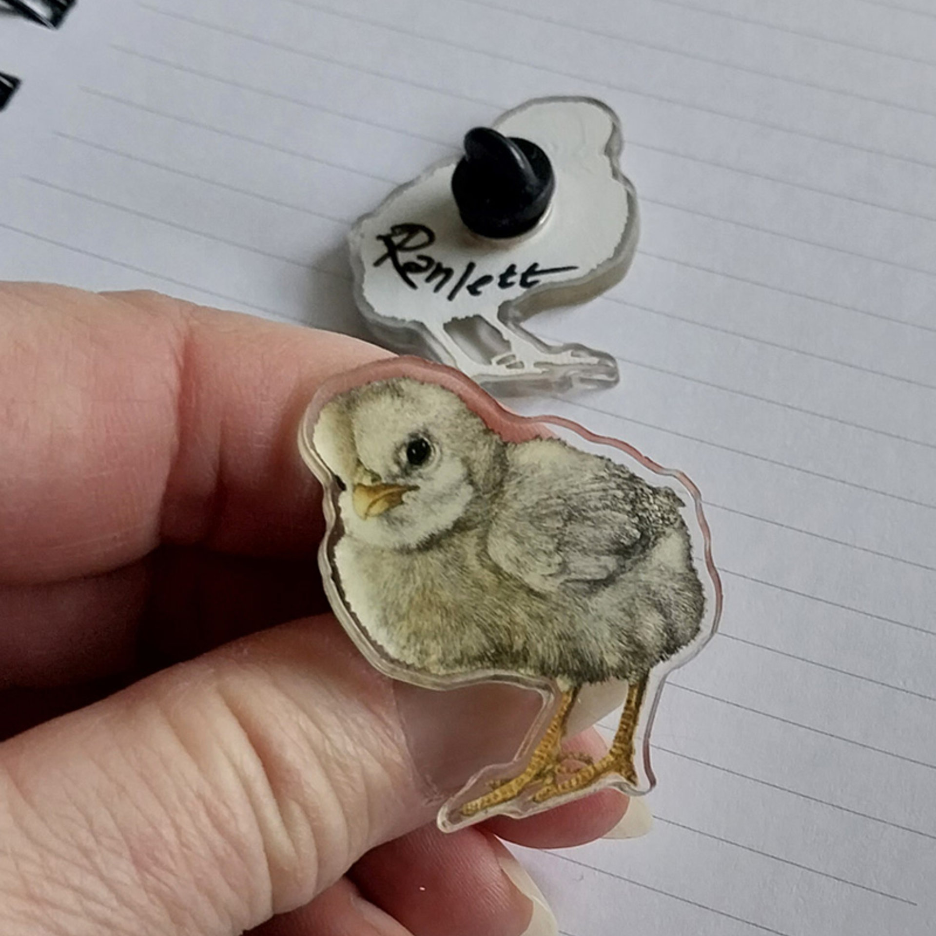 "Tough Chick" - 1.5" Acrylic Pin