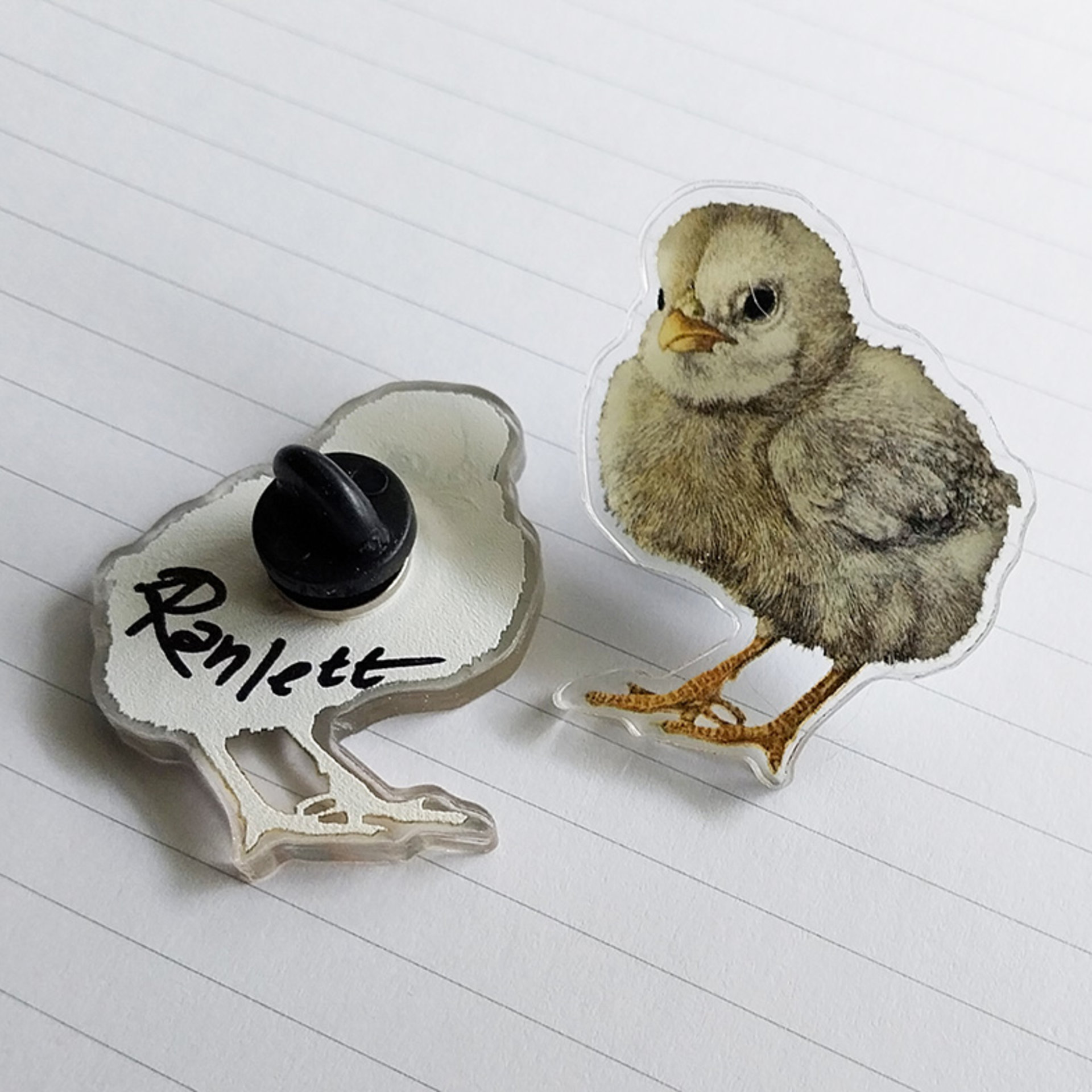 "Tough Chick" - 1.5" Acrylic Pin