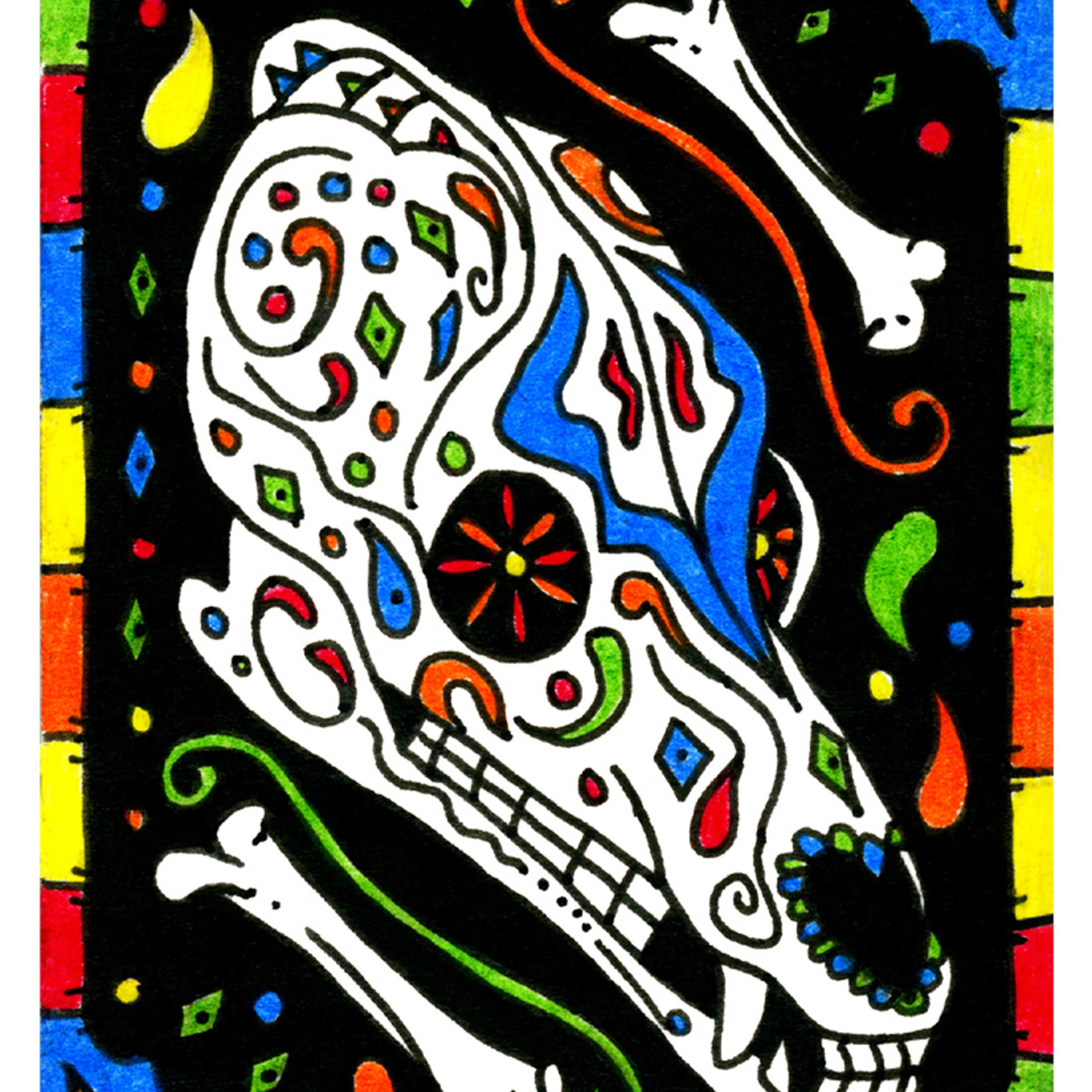 "Dog of the Dead" Holographic Sticker