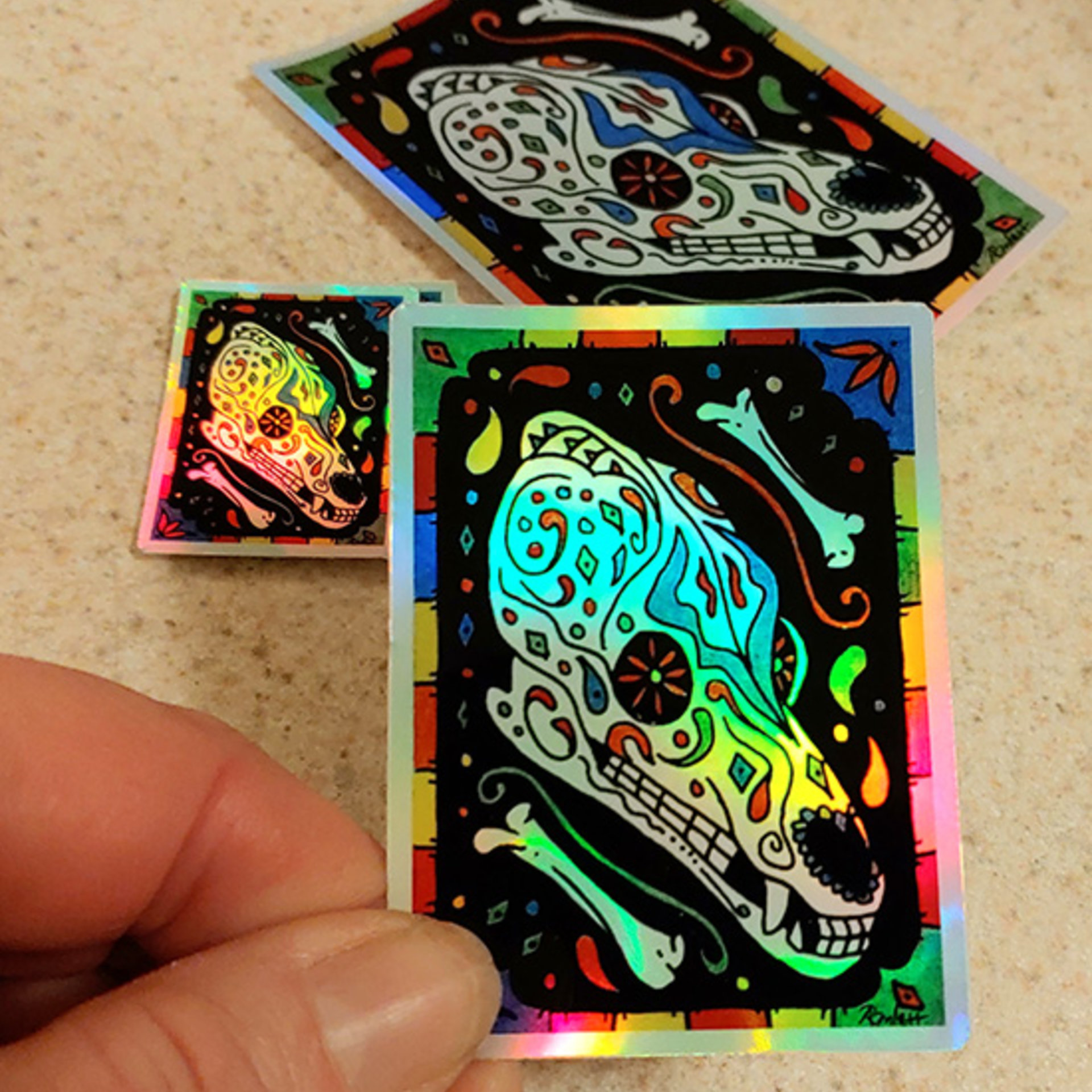 "Dog of the Dead" Holographic Sticker