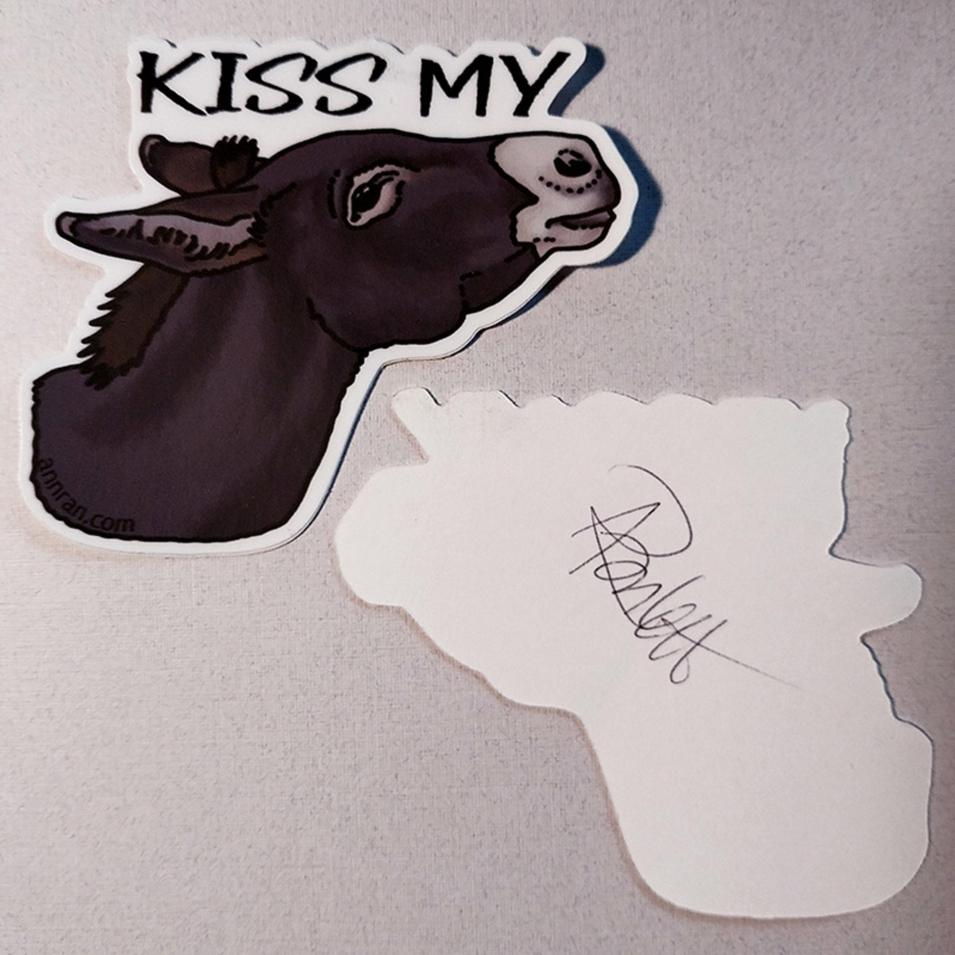 "Kiss My ..." - Donkey - 3" Sticker
