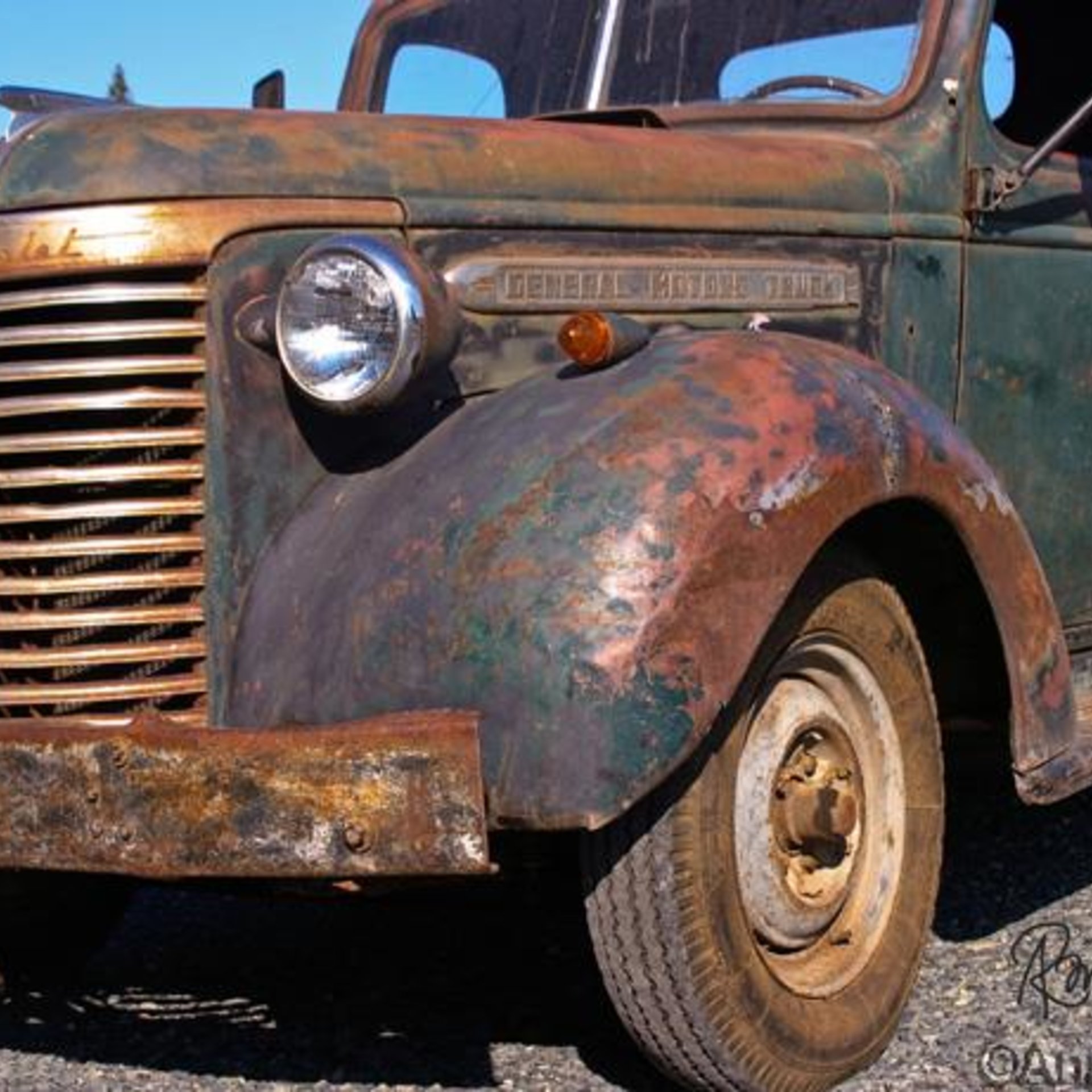 Rusty Vintage Farm Truck - Photo, Print on Metal