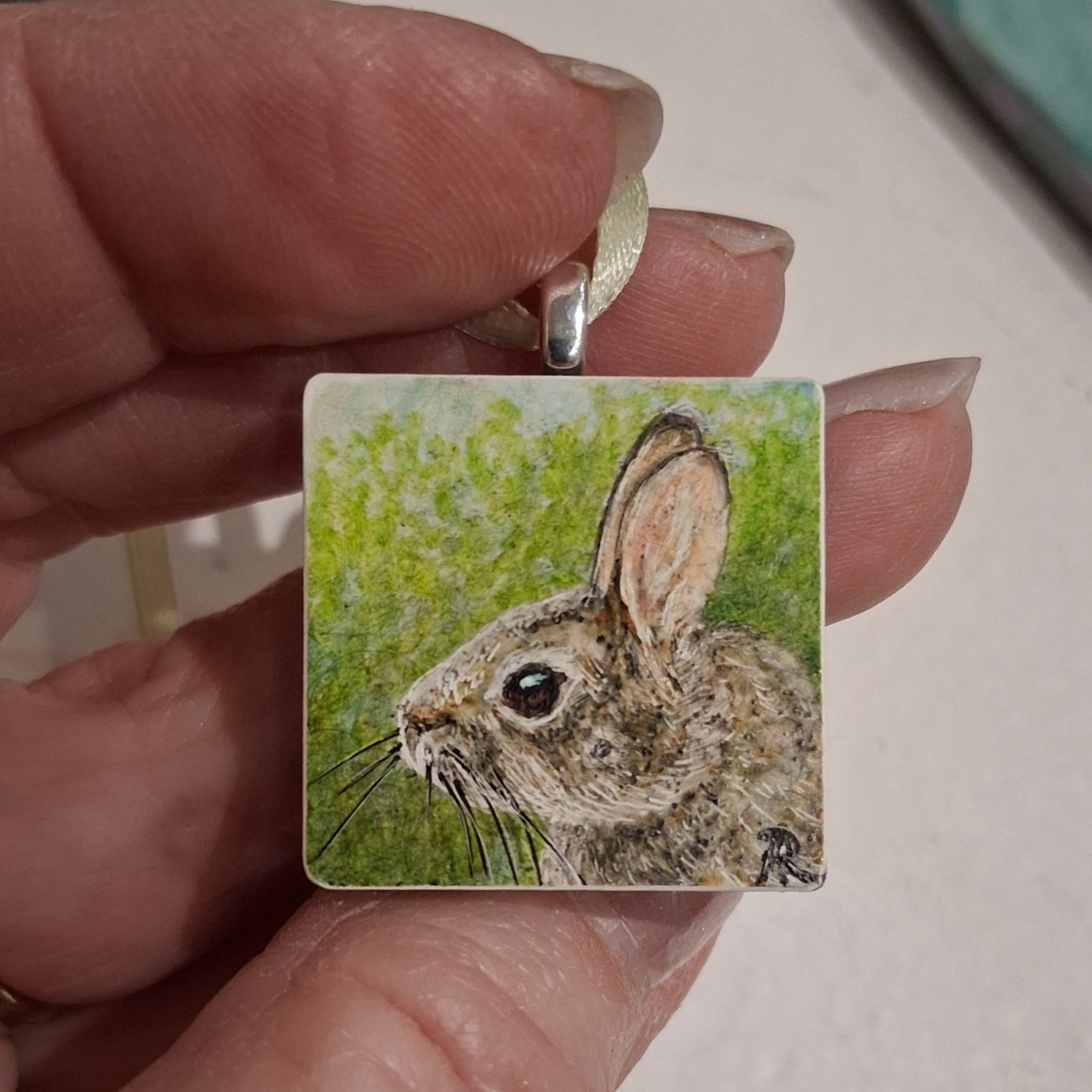 Rabbit - 1" Square Original Mini Drawing