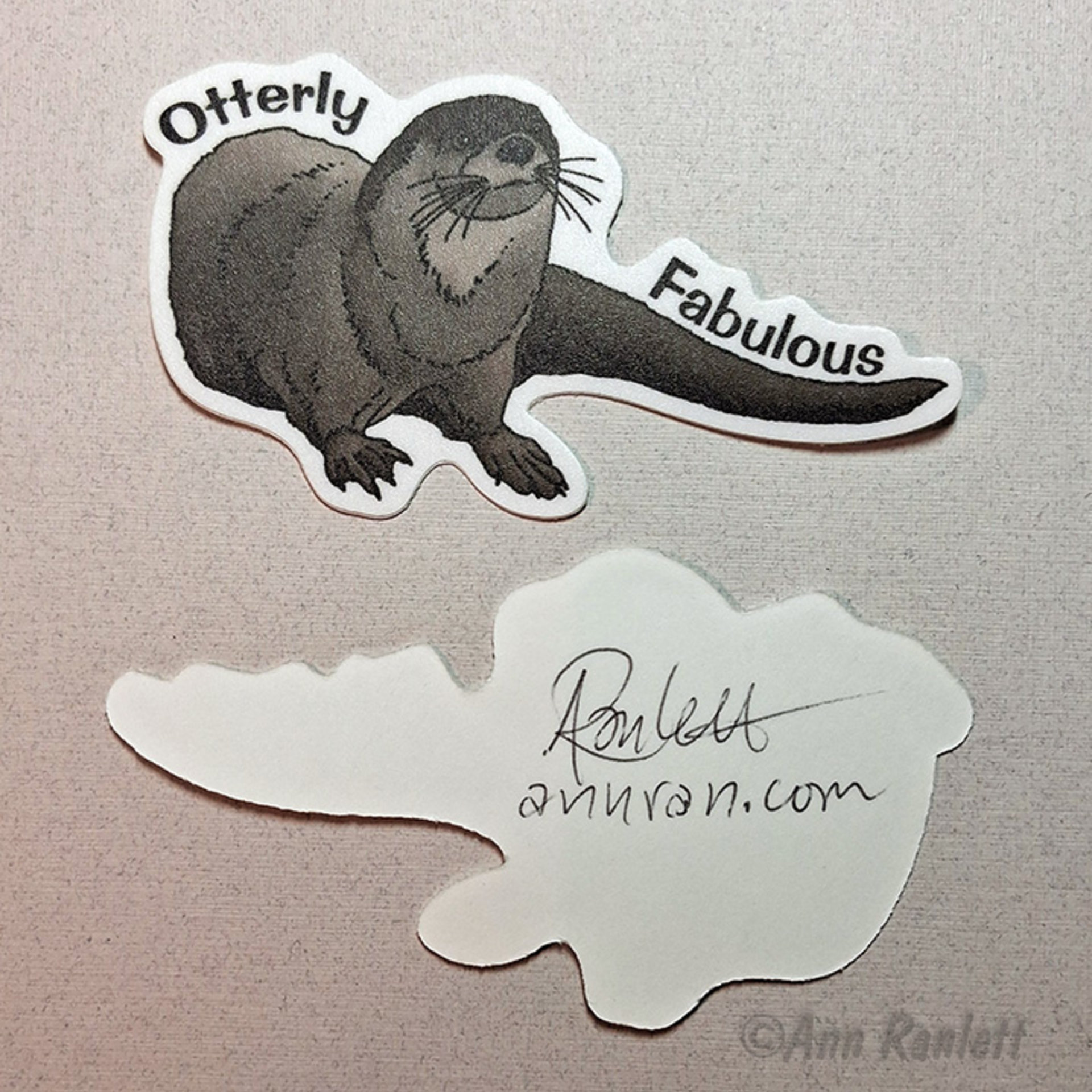 'Otterly Fabulous' 3/5" sticker