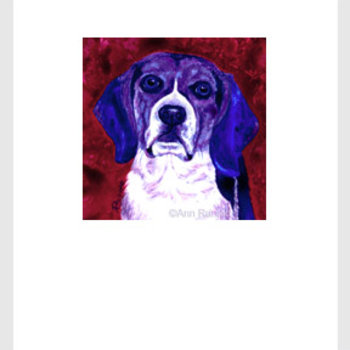 *SALE* "Blue" - Beagle, Original Watercolor Painting, Framed