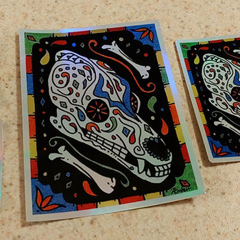"Dog of the Dead" Holographic Sticker