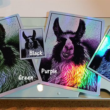 Llama Holographic Sticker