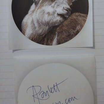 Itchy Kid, Goat- 3" Round Sticker