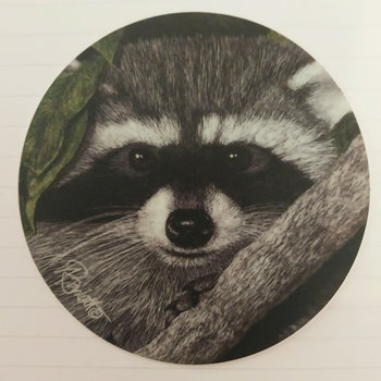 Local Bandit, Raccoon- 3" Round Sticker