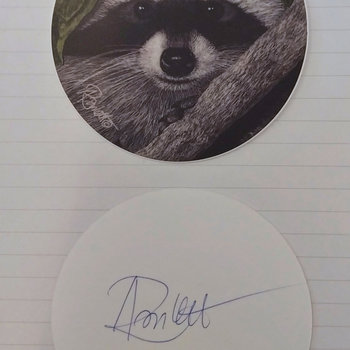Local Bandit, Raccoon- 3" Round Sticker