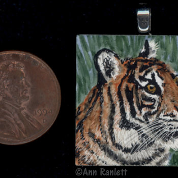 Tiger - 1" Square Original Mini Drawing