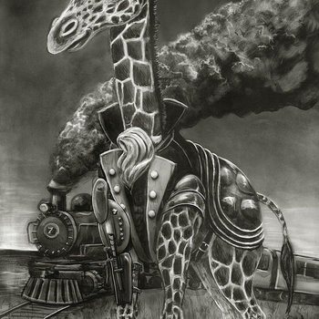 "Serengeti Steampunk" - Giraffe - Print on Metal