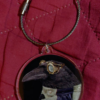 "Steampunk Trickster" - Raven - Key Ring/Charm
