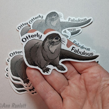 'Otterly Fabulous' 3.5" sticker