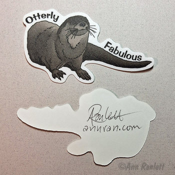 'Otterly Fabulous' 3/5" sticker